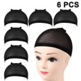 thumbnail image 1 of 6 Pcs Stocking Wig Caps Light Brown Wig Cap For Lace Front Wig, 1 of 5