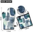 thumbnail image 6 of Blue and Grey Abstract Art Artwork Kitchen Oven Mitt and Pot Holder Sets 2 Pcs for Baking, Cooking and Grilling, Heat Resistant Up To 392 °F, 6 of 7