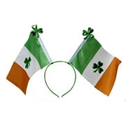 PMU St. Patrick's Day Headwear Decorations and Party Supplies - Green, White, Orange Irish Flag Boppers with Shamrock Costume Headband - Irish Costume, Party Accessory (1/pkg) Pkg/1