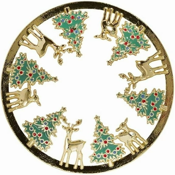 Yankee Candle Winter Gold Reindeer Holiday Metal Illuma-Lid Jar Candle Topper