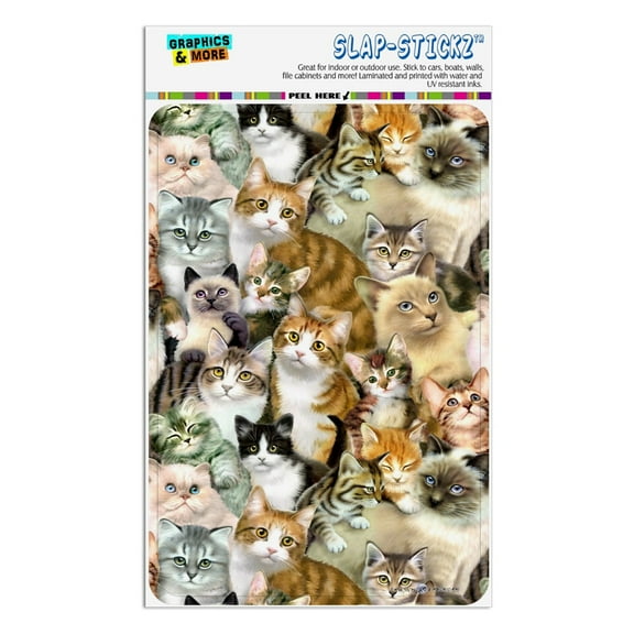 Plethora of Cats and Kittens Pattern Home Business Office Sign