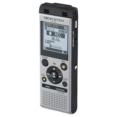 OM System - WS-882 Digital Voice Recorder - Black/Grey