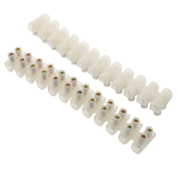 TABLZONE Screw Terminal Connectors White Polyethylene for Industrial Wiring 2Pcs
