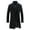 Black, variant on Men's Classic Notched Collar Double Breasted formal Business Work Wool Blend Pea Coat Black 10(XL)