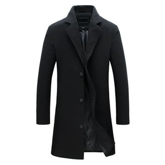 Wyongtao Men's Trench Coat Lightweight Single Breasted Jacket