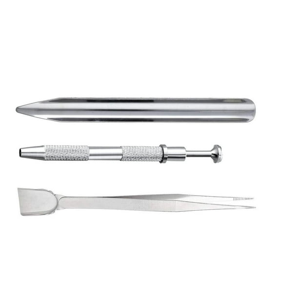 3 Pieces Stainless Steel Tweezers Bead Pickers Set for Jewelry Making and Repair Practical Gemstones Grabber Tool