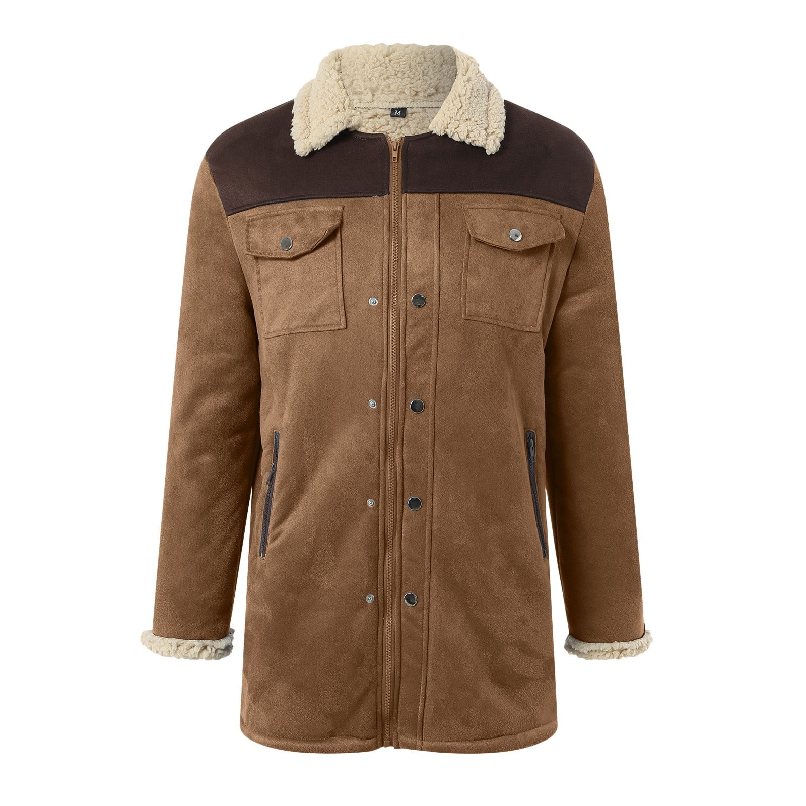 Mens Western Cowboy Jacket Distressed Suede Long Trench Coats Zip