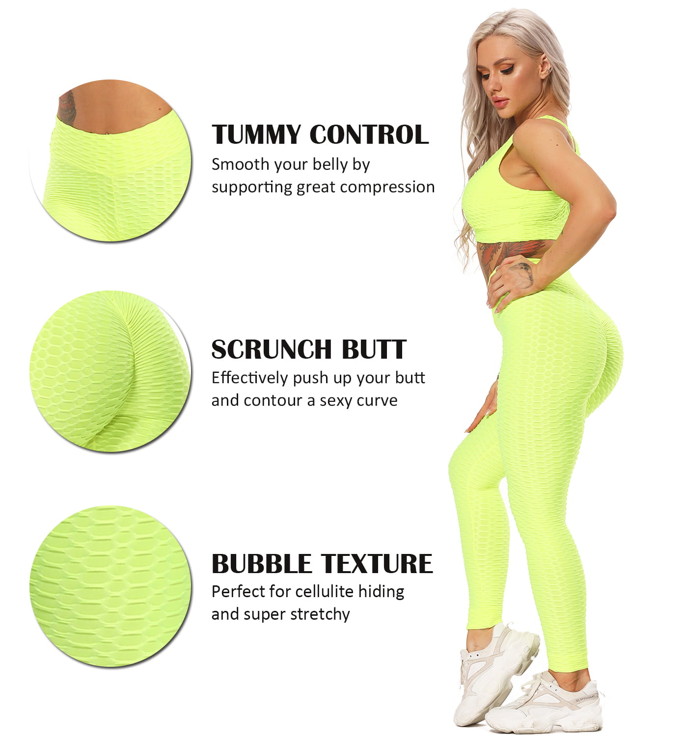What is New Style Tik-Tok Ladies Bright Color High Waisted Tight Sport  Workout Butt Lift Yoga Athletic Active Gym Wear Suit Fitness Scrunch Butt  Leggings Sportswear