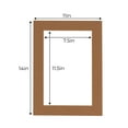 thumbnail image 3 of Aged Oak Acid Free 11x14 Picture Frame Mats with White Core Bevel Cut for 8x12 Pictures - Fits, 3 of 4