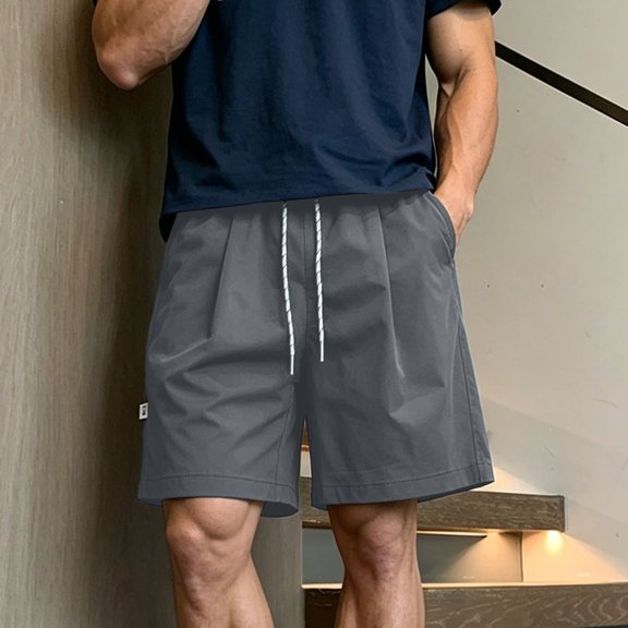 Aimik Golf Shorts for Men Drawstring Elastic Waist Relaxed Fit Mens Shorts with Pockets Summer Comfort Casual Shorts for Sport