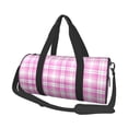 thumbnail image 1 of ZICANCN Plaid Pink Design Travel Duffle Bag, Sports Tote Gym Bag Weekenders Bags for Women Men, 1 of 8