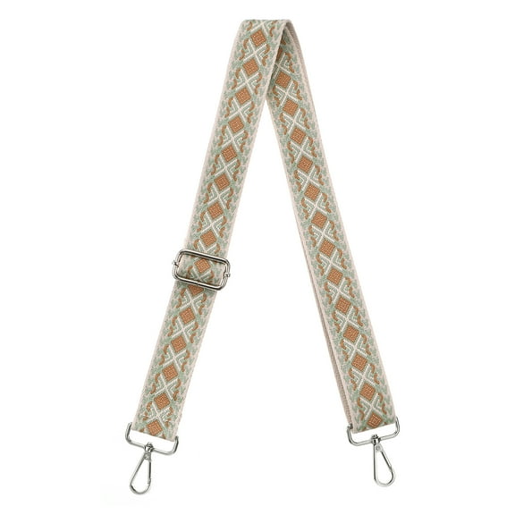 Uxcell Purse Strap Replacement, Classy Crossbody Shoulder Strap(Beige, Silver Buckle)