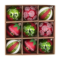 2025 & CISIL 9 Christmas Balls Christmas Tree Decoration Ornaments For Christmas Tree Holiday Wreath Garland Decoration Ornaments, Red And Gold, 6cm