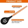 thumbnail image 3 of Silicone Cookware Set - high temperature resistant silicone cookware, wooden handle and stand, non-stick cookware, 3 of 5