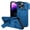 Blue, variant on Asuwish Magnetic, Kickstand, Slide Camera Cover TPU, Plastic, Metal Hard Shell Fashion Cell Phone Case for iPhone 14 Pro, Green