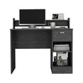 thumbnail image 7 of Computer Desk with Top Open Shelf, 1-Drawer and 2-Storage Shelves, Smokey Oak, 7 of 7