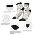 thumbnail image 3 of Bingfone Education And Science Design Patterned Men's Women's Casual Cotton Socks, 3 of 5