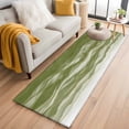 thumbnail image 2 of Rectangle Rug 2x6Ft Sage Green Waves Watercolor Gradients Soft Indoor Throw Rugs Carpets for Living Dining Bedroom Kids Room Non-Slip Playroom Crawl Rug Floor Mats Abstract Geometric, 2 of 9