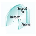 thumbnail image 4 of CRL PH41LDU Dark Bronze Left Hand Sidelite Transom Patch With Support Fin Bracket and 1NT300 Insert, 4 of 6