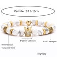 thumbnail image 2 of Gemstone King Crown Bead Gold Bracelets for Men Women,Imperial Crown Royal Luxury Charm Bead Bracelets for mens Punk Hip hop Couple Jewelry Valentine's Day wedding for Women Men, 2 of 4
