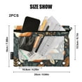 thumbnail image 3 of Fox and Leaves 2 Pack Pencil Pouch for 3 Ring Binder Smooth Zipper Folders with Pockets Clear Window Pencil Case, 3 of 6