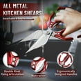thumbnail image 4 of Multifunctional Heavy-Duty Kitchen Shears with Serrated Handles for Nut Cracking & Reinforced Rivet for Smooth Operation, All-Purpose Food Scissors, 4 of 6