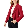 thumbnail image 2 of Lapel Collar Kids Girls Open Front Casual Blazer Coat, 2 of 5