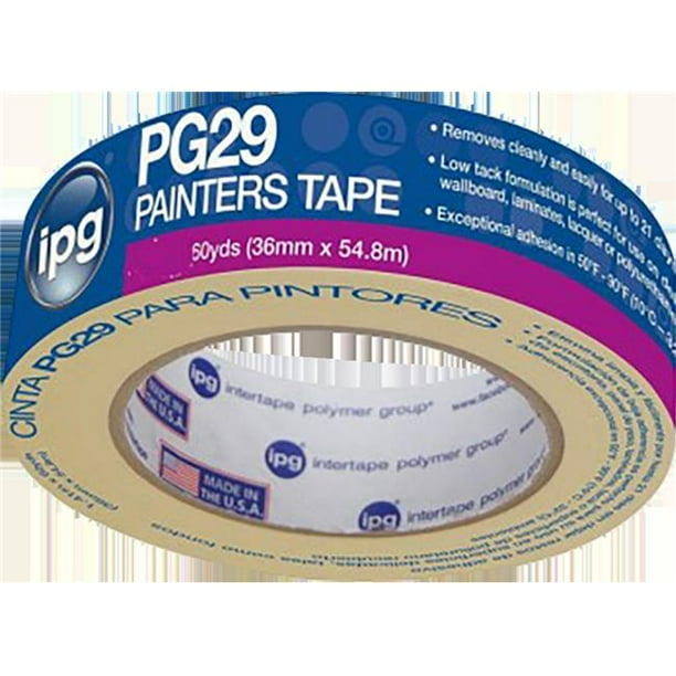 Intertape Polymer Group PG29 1.5 in. x 60 Yards Premium Grade Low Tack Masking Tape Bulk, Beige