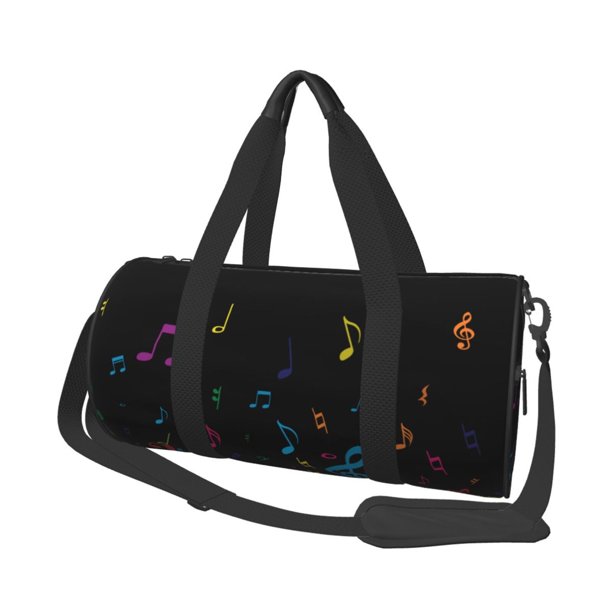 Easygdp Color Musical Notes Bolsa de Viaje, Bolsa de Mano, Bolsa de Gimnasio, Bolsa de Equipaje para Viaje