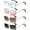 4 * Sunglasses, variant on 4 Pairs Rimless Rectangle Sunglasses Frameless Square Glasses Vintage Transparent Eyewear for Women Men