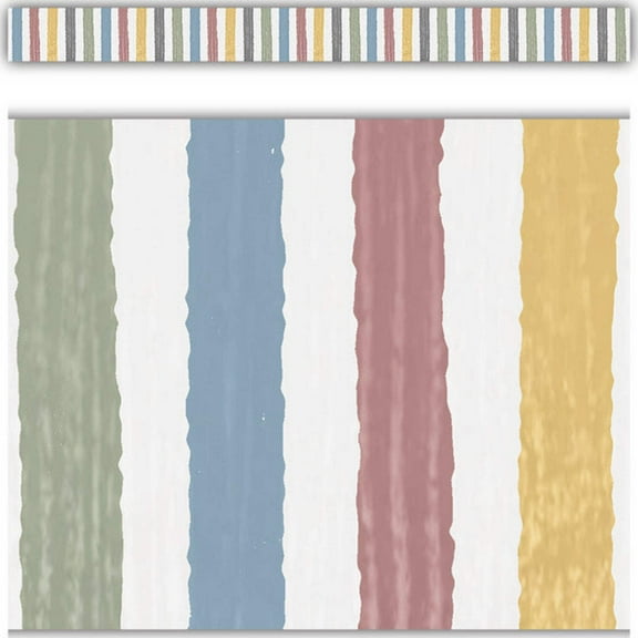 Classroom Cottage Stripes Straight Border Trim [TCR7177]