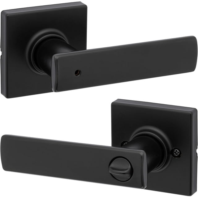 Breton Matte Passage Door Handle Modern Dcor Door Hardware Reversible Hall/Closet Door Handle Microban Embedded Finish