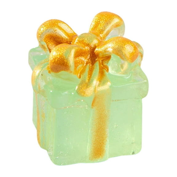 Green Christmas Tree Gift Box Ornament With Light Up Feature For Festive Decor