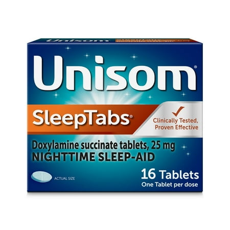 Unisom SleepTabs Tablets (16 Ct), Sleep-Aid, Doxylamine Succinate