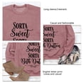 thumbnail image 3 of Sudadera holgada con cuello redondo y estampado para damas, manga larga, color oro rosa, 3 of 4