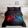thumbnail image 2 of Castle Fairy Gradient Gamepads Full Size Comforter Sets,Geometric Honeycomb Bedding Sets, 2 of 8