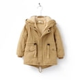 thumbnail image 2 of YunPes Girls Winter Puffer Hooded Jacket Teen Sherpa Fleece Lined Zip Up Oversized Furry Coat Winter Warm Thermal Outwear, 2 of 9