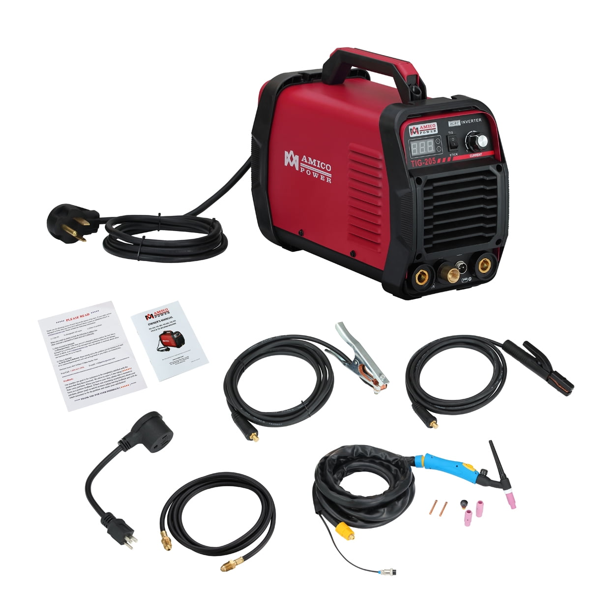 TIG205 200 Amp HFTIG Torch/Arc/Stick 2IN1 Welder 115/230V Dual