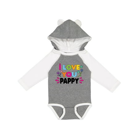 

Inktastic I Love You Pappy with Flowers Gift Baby Girl Long Sleeve Bodysuit