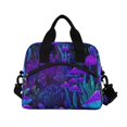 thumbnail image 6 of FORMRS Reusable Lunch Bag for Work School Leakproof Insulated Cooler with Adjustable Shoulder Strap, Dark Mushrooms Pattern, 6 of 6