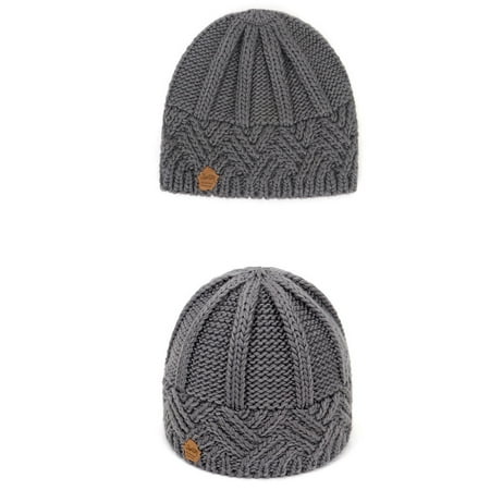 

Dadaria Fall Hats for Women Fashion Keep Warm Winter Hats Knitted Wool Hemming Hat Gray Women