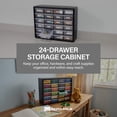 thumbnail image 2 of Akro-Mils 24 Drawer Plastic Storage Organizer Cabinet for Garage Use, Wall Mount, Black, 2 of 10