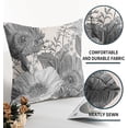 thumbnail image 6 of Vintage Flowers Pillow Covers 18x18 Inch Set of 2 Black White Grey Floral Leaves Decorative Square Throw Pillows For Couch Rustic Square Pillow Cases Home Decor For Living Room Sofa Porch Outdoor, 6 of 6