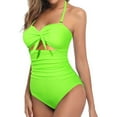 thumbnail image 2 of Babysbule Womens One Piece Swimsuits Fashion Summer Jumpsuit Bikini Elegant Ladies Cover Belly Conservative Swimsuit, 2 of 9