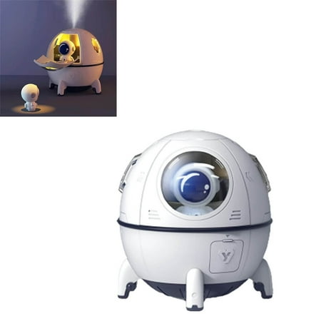 

Cool Mist Humidifiers Space Capsule Humidifier Mini Humidifier 220ml Usb Personal Desktop Humidifier For Baby Bedroom Office Home Colorful Night Light Mode