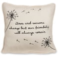 thumbnail image 3 of Pavilion Gift Company 77122 Dandelion Wishes - Times & Seasons Change but Our Friendship Will Always Remain 12 inch Decorative Micro Suede Pillow Light Yellow, 3 of 3