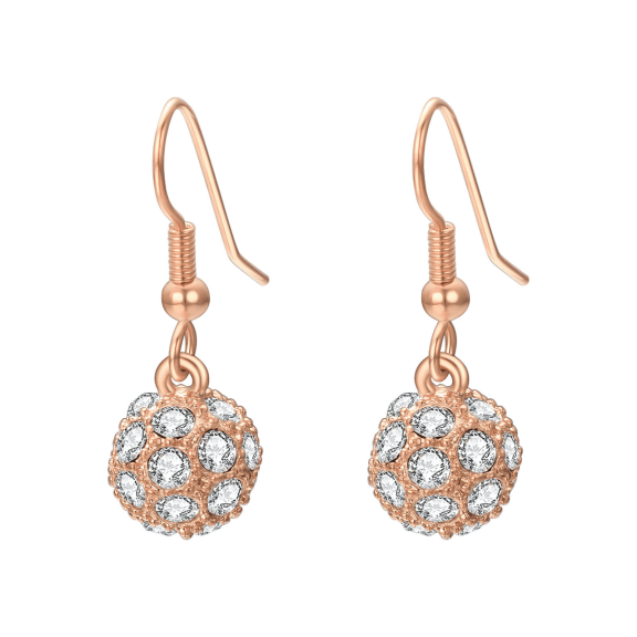 Yoursfs Cubic Zirconia Drop Earrings for Women Rose Gold Plated Hypoallergenic Sparkling Grance Pierced Earring Fashion Jewelry Gift