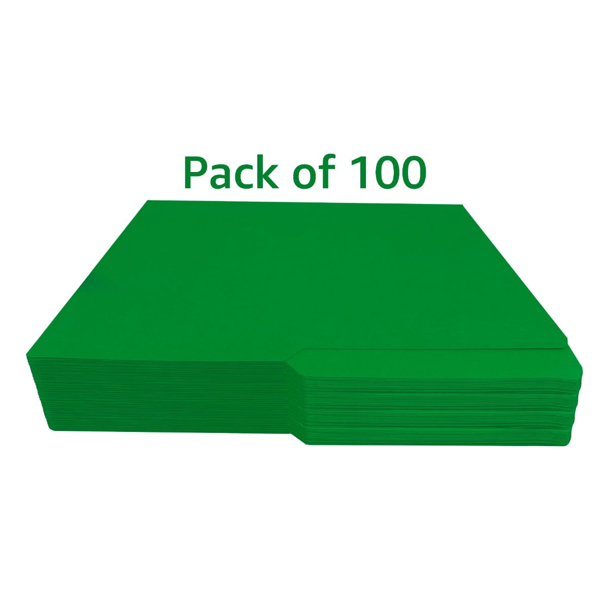 UOFFICE File Folder Letter Size 1/2 Cut Tab 100 Count, 1 Pack, Deep Green