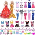thumbnail image 1 of Luxury 50-Piece Doll Clothes and Set, Made of Soft and Safe Fabrics for 11.5 inch Dolls, 1 of 3