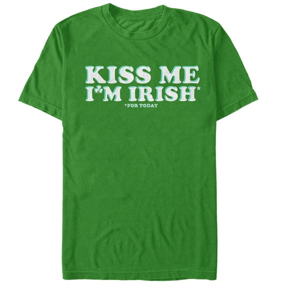 Men's Lost Gods St. Patrick's Day Kiss Me Irish Today Graphic Tee Kelly Green X Large